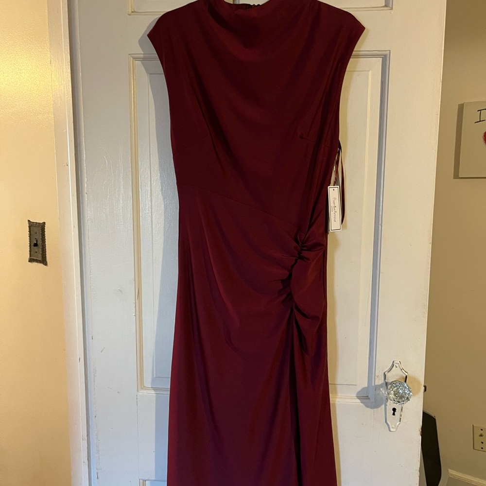 Elegant Burgundy Dress